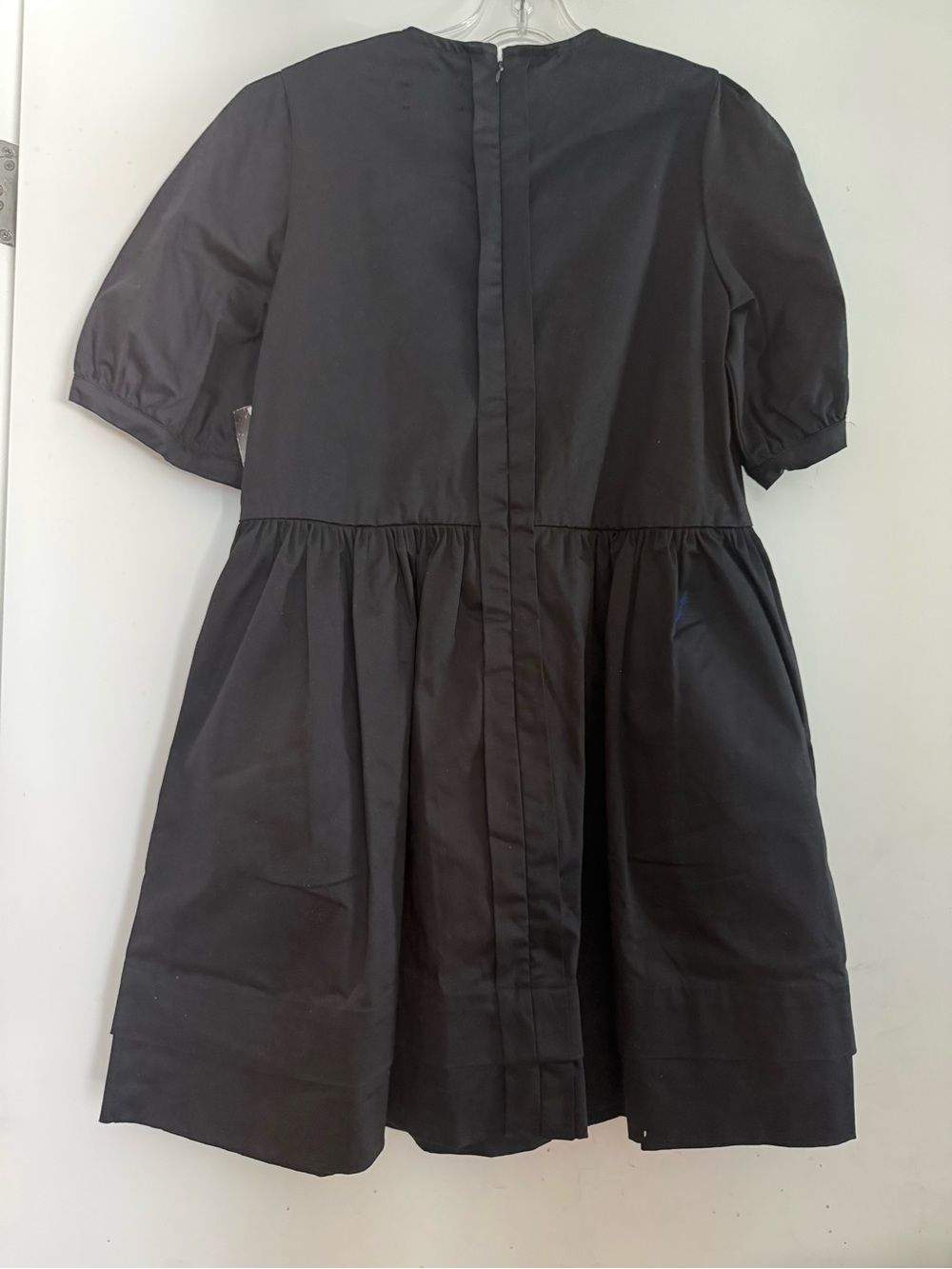 &Daughter Black Organic Cotton Poplin Puff Sleeve Babydoll Dress Size 10 — image 3 of 5